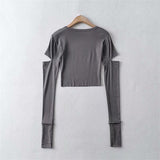 Women's T-Shirt Spring and Autumn Sports Top Short Women's T-shirt