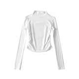 Women T-shirt High Neck Short Bottoming Shirt Women Spring Long Sleeve T-shirt