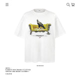 American vintage street T-shirt cotton vintage men and women loose summer