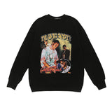 Men Long Sleeve Shirt Vintage Floral Print Long Sleeves T-shirt Men Loose Bottoming Top