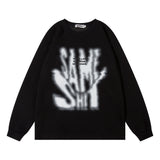 Men Hoodie Printed Pattern round Neck Sweater Loose Spring and Autumn Men's Long Sleeves
