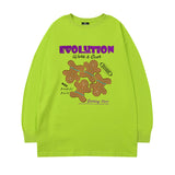 Men Long Sleeve Shirt Casual Printed Long Sleeve Men and Women Couple Loose Sweater T-shirt