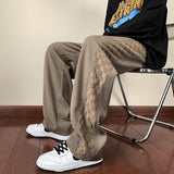 Men Sweatpants Vintage Checkerboard Pants Loose Track Sweatpants