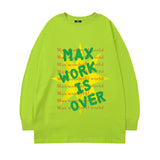 Men Long Sleeve Shirt Alien Printed Long Sleeve T-shirt Men's Loose round Neck Couple