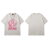 Men T Shirt National Fashion Graffiti Printing Short Sleeve Men's and Women's Loose T-shirt