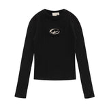 Men Long Sleeve Shirt Black Sexy Tight Knitted Upper Clothes Long Sleeves T-shirt Women