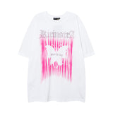 Men T Shirt Butterfly Graffiti Printing Short Sleeve T-shirt Couple T-shirt Men and Women