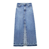 Women Skirt Denim Skirt Women Fall Mid-Length Retro Casual