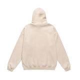 Men Fleece Lined Hoodie Winter Hooded Sweater Men Oversize Letters Printed Loose Long Sleeves