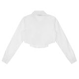 Women Long Sleeve Shirt Women's Short Shirt Spring and Autumn Long Sleeve Shirt