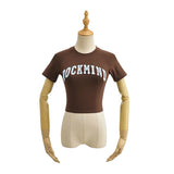Women T-Shirt Printed T-shirt Female Summer Loose round Neck Casual Short Sleeve