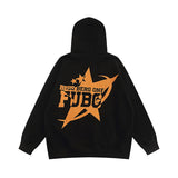 Men Hoodie Printed Five-Pointed Star Hooded Sweater Men's Casual Loose