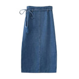 Women's Skirt High Waist Denim Skirt Women's Spring Mid-Length