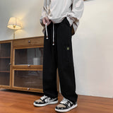 Men Sweatpants Workwear Pants Men's Autumn and Winter Leisure Straight Wide-Leg Pants