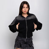 Women Sweatshirt Spring and Autumn Women's Short Zipper Denim Baseball Uniform