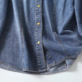 Women T-shirt Denim Shirt Women's Spring and Autumn Loose Casual Top Coat