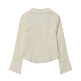 Women Long Sleeve Shirt Cardigan Shirt Women's Spring and Autumn Slim Fit Casual Long Sleeve Shirt