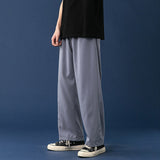 Men Sweatpants Ice Silk Pants Men's Trendy Loose Straight