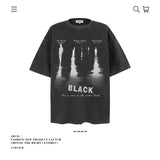 American vintage street T-shirt retro men's loose top