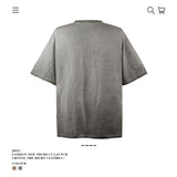 American vintage street T-shirt vintage men's summer loose half sleeve