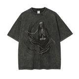 Skull Skeleton Graphic T Shirts for Men Printed Oversize