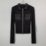 Women Long Sleeve Shirt Polo Collar Long Sleeve Shirt
