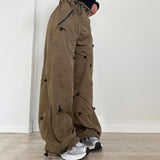 Women Cargo Pants Overalls Women's Autumn Loose Wide-Leg Pants