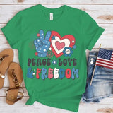 Women's Independence Day T Shirt round Neck Short Sleeve T-shirt