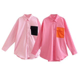 Women T-Shirt Shirt Women's Spring and Autumn Leisure Single-Breasted Shirt