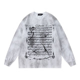 Men Long Sleeve Shirt Long Sleeve T-shirt Retro Loose Long Sleeve Men and Women
