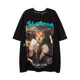 Men T Shirt Printed Short-Sleeved T-shirt Men's Loose Casual