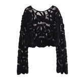 Women T-Shirt Summer round Neck Knitted Top for Women