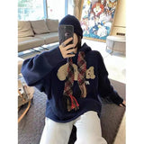 Palm Angle Hoodie Wholesale Cross-Border Fashion Brand Palm Angels Tassel Streamer Broken Bear Embroidery Velvet Hoodie Sweater Men's and Women's Coats