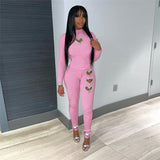 Women Co-Ord Set Fall Women's Clothing Fashion Tops High Waist