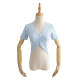 Women T-Shirt Knitwear Top Women's Summer Short Sleeve