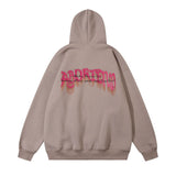Men Hoodie Flame Printed Hoodie Casual Loose Pullover Top