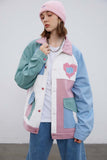 Unisex Jacket Autumn Love Towel Embroidery Jacket Women's Clothing