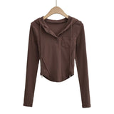 Women T-shirt Hooded Bottoming Shirt Fall Women's Clothing Coat Hoodie
