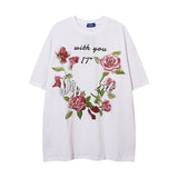 Men T Shirt Short Sleeve T-shirt Men and Women Street Loose Couple