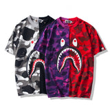 Bathing Ape T Shirt Summer Camouflage Camouflage Men's and Women's Summer Short-Sleeved T-shirt