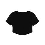 Women T-shirt Printed Short T-shirt Girls Summer round Neck