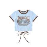 Women T-shirt Printed Short T-shirt Women's Summer Casual Multicolor Top