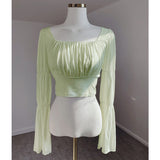 Women Long Sleeve Shirt Women's Spring and Autumn Slim Fit Slimming Top