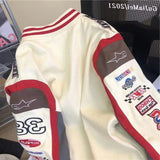 Varsity Jacket Vintage Spring and Autumn Coat Loose Baseball Uniform Jacket