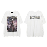 Men T Shirt Three-Dimensional Graffiti Letter Short-Sleeved T-shirt Men and Women Retro Couple