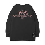 Men's Long Sleeve Shirt Long Sleeve T-shirt Men's Autumn Letter Print Loose round Neck