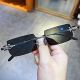 Chrome Hearts Sunglasses Versatile UV Protection Sunglasses Fashion Frameless