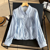 Women T-Shirt Shirt Korean Style Women's Autumn Classic Style Design Long Sleeve Shirt