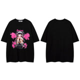 Men T Shirt Printed Short Sleeve T-shirt for Men and Women Hip Hop Couple