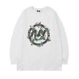 Men Long Sleeve Shirt Letter Long Sleeve T-shirt Men and Women Hip Hop Casual Couple